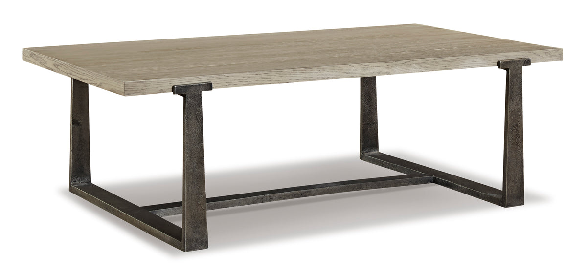 Gray gray rectangular coffee table, full product view