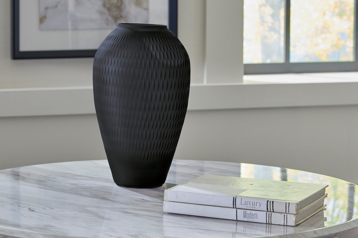 Slate 13-inch height vase, full product view