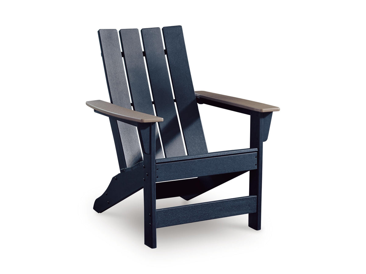 Navy Blue/Driftwood / Outdoor Adirondack Chair, complete chair