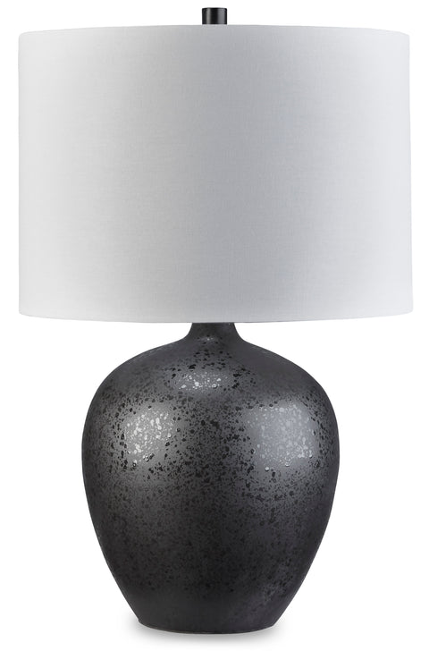 Ladstow Black Glazed Ceramic Table Lamp
