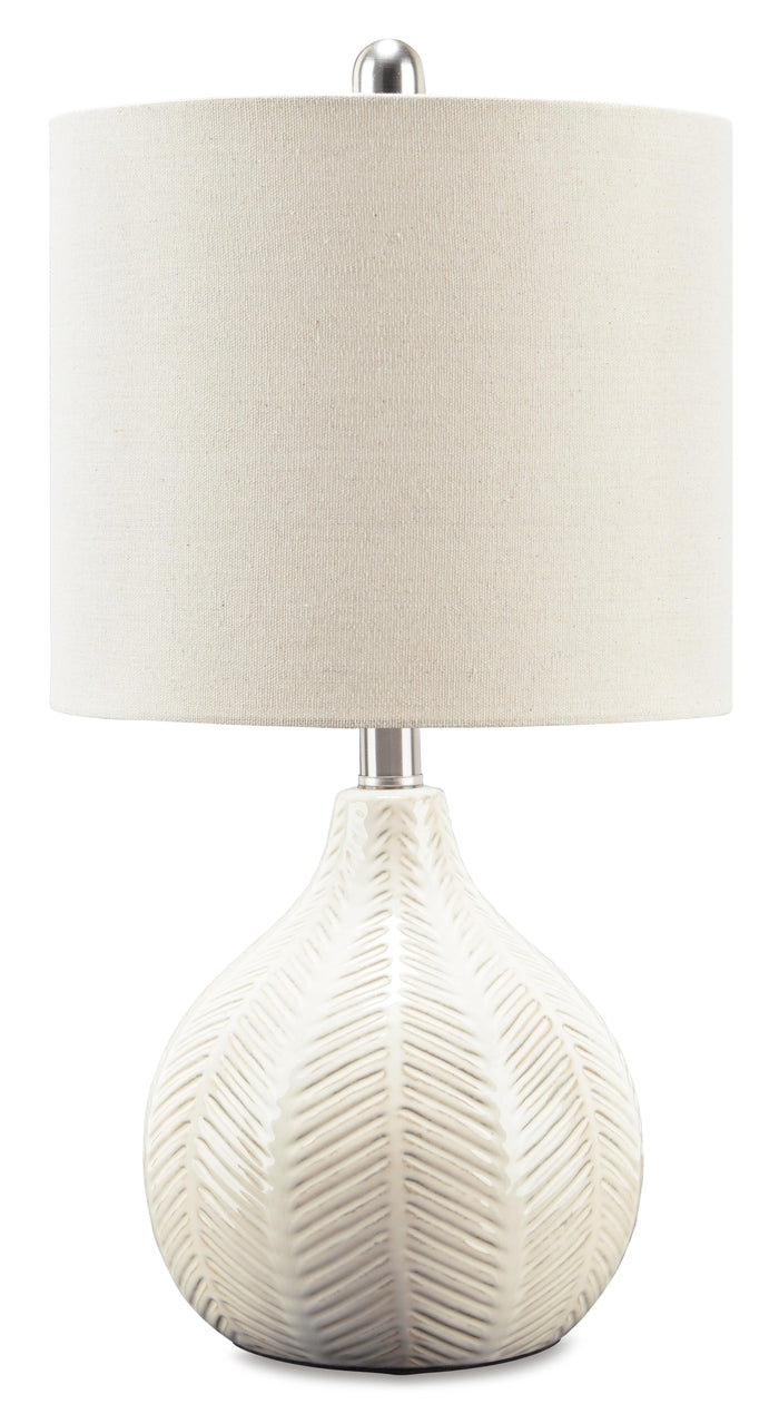 Off White / Table Lamp, complete lamp with shade