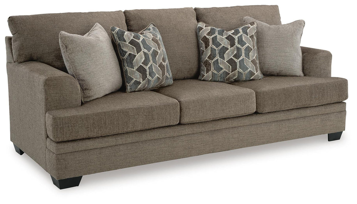 Nutmeg, complete Queen sleeper sofa, angled view