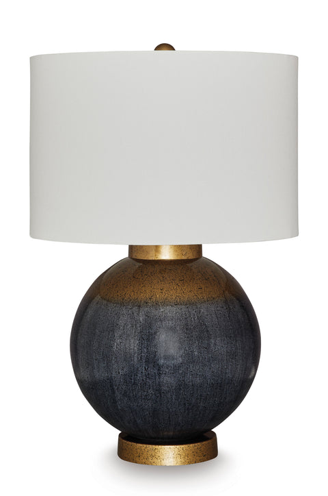 Adara Blue and Gold Metal Table Lamp