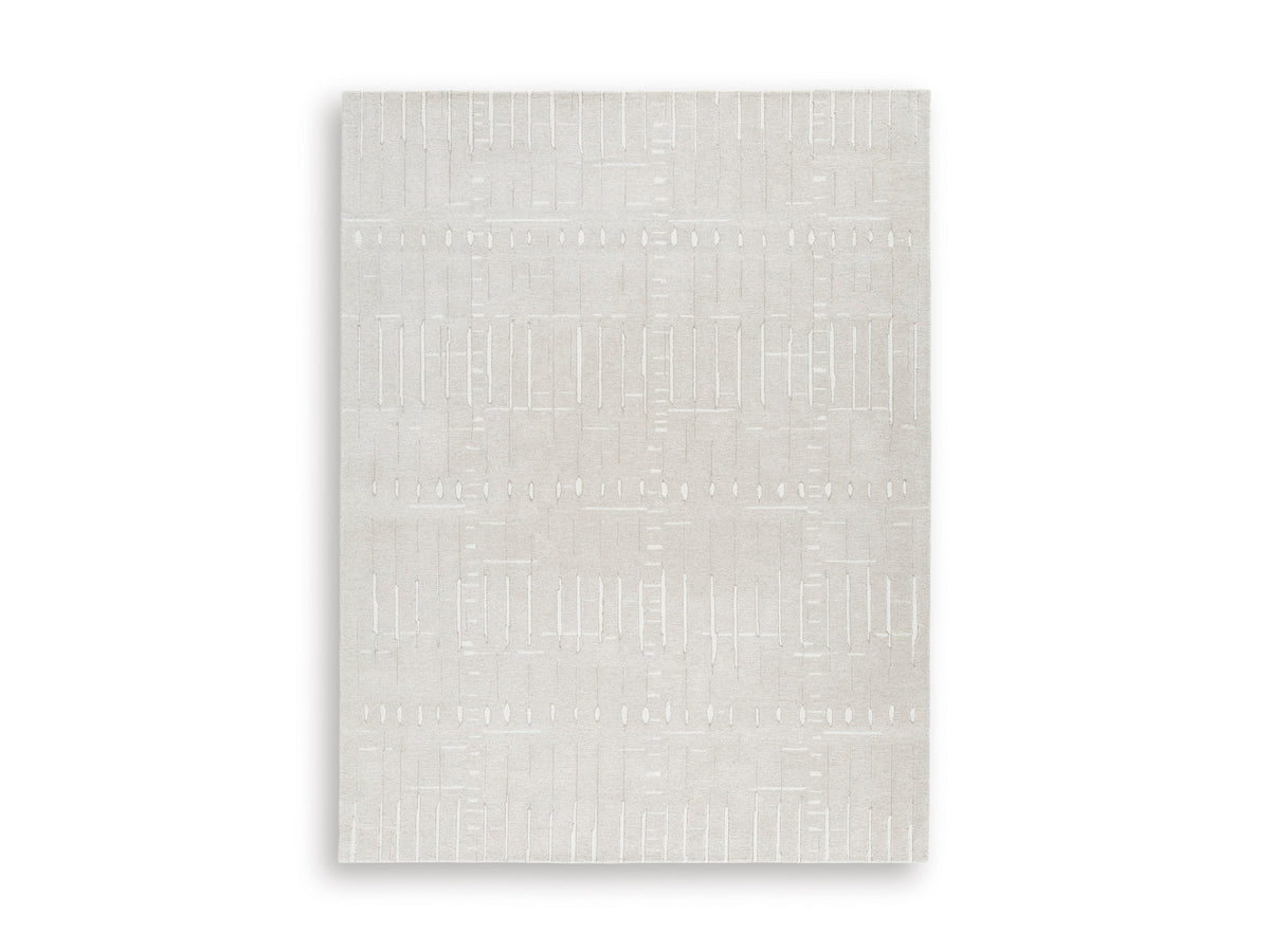 Tan/Ivory 91.25" x 115.25", complete rug product view
