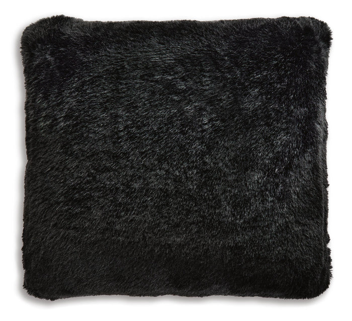 Black / Throw Pillow, complete pillow front