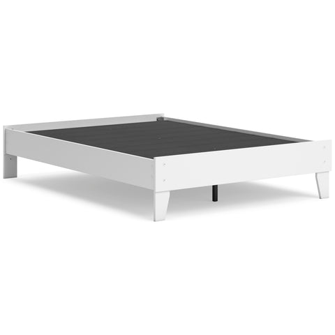 Matte White Platform Bed