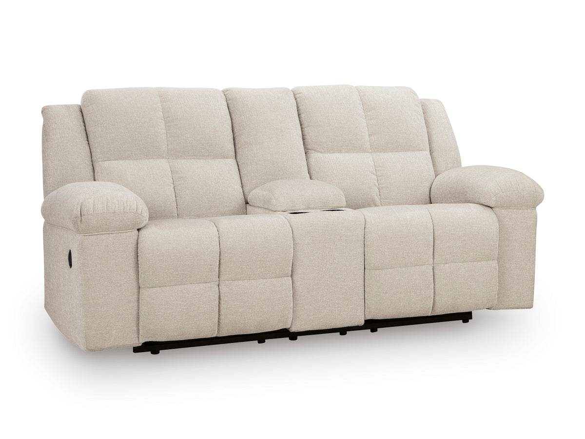 Winter Performance Fabric Reclining Seating, console loveseat upright angle