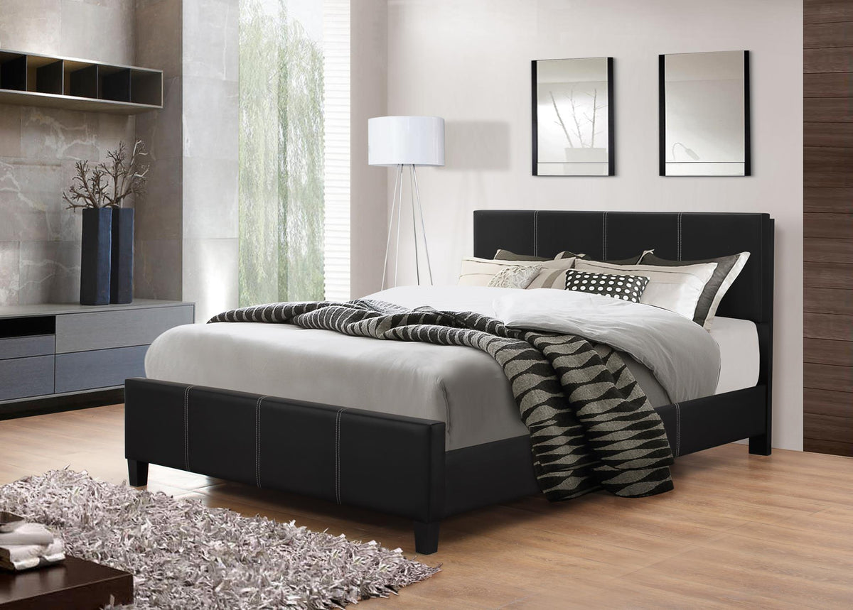 B630 BLACK PU BED The RoomStyle Furniture