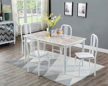 Load image into Gallery viewer, D3613 5PC MARBLE TOP WELDED DINETTE