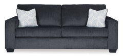 Dark Gray track-arm sofa, front view - 1
