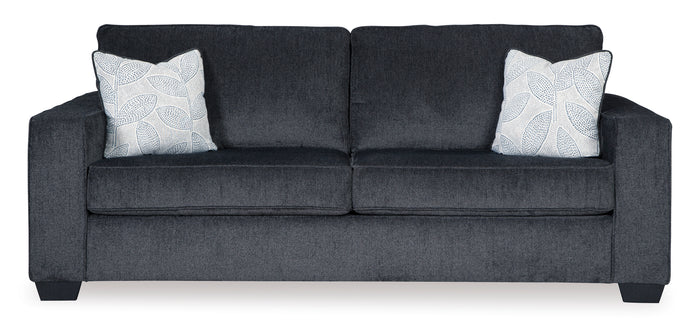 Dark Gray track-arm sofa, front view