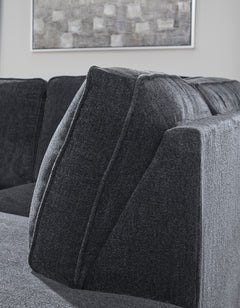 Dark Gray track-arm seating, upholstery and cushion detail - 9