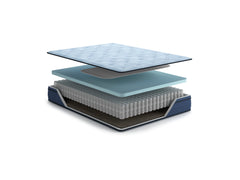 12-inch medium hybrid mattress, foam and wrapped-coil construction illustration - 5