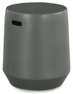 17.5-Inch Gray Ceramic Indoor Outdoor Stool, product view - 1