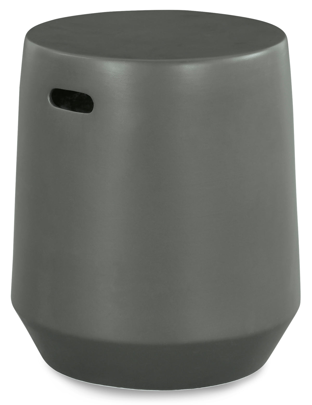 17.5-Inch Gray Ceramic Indoor Outdoor Stool, product view