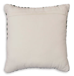 19-Inch Green and Ivory Geometric Pillows — Set of 4, single pillow reverse - 3