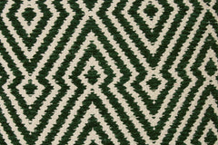 19-Inch Green and Ivory Geometric Pillows — Set of 4, fabric pattern detail - 5