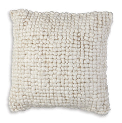 20-Inch Ivory Looped Throw Pillow — Single or Set of 4, front of one pillow - 1