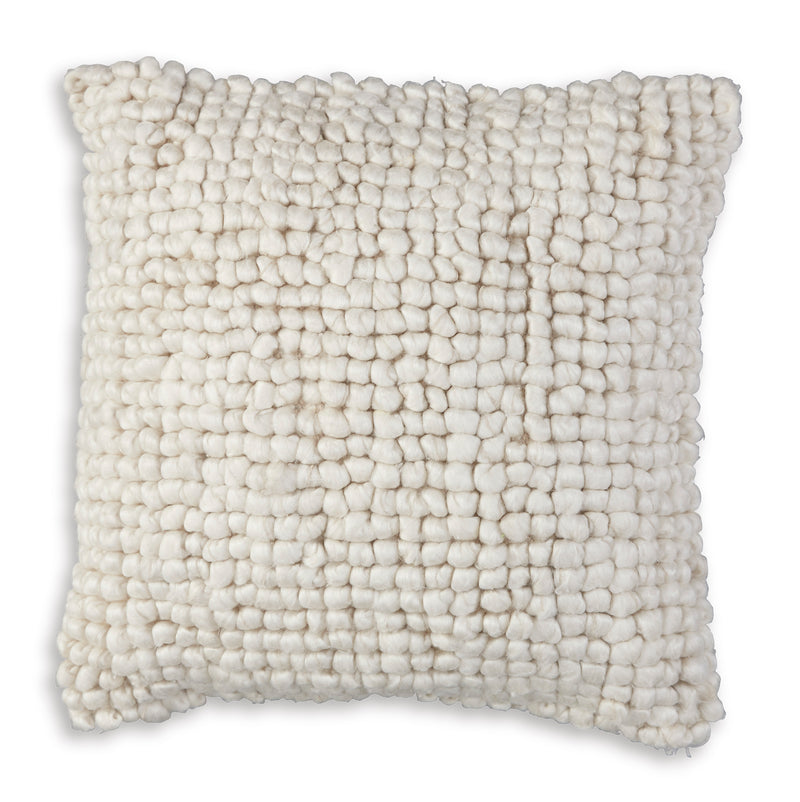 20-Inch Ivory Looped Throw Pillow — Single or Set of 4