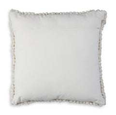 20-Inch Ivory Looped Throw Pillow — Single or Set of 4, solid reverse of one pillow - 2
