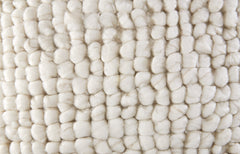 20-Inch Ivory Looped Throw Pillow — Single or Set of 4, looped fabric close-up - 4