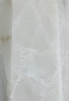 23-Inch White Alabaster and Resin Table Lamp with Pull Chains, base finish detail - 4
