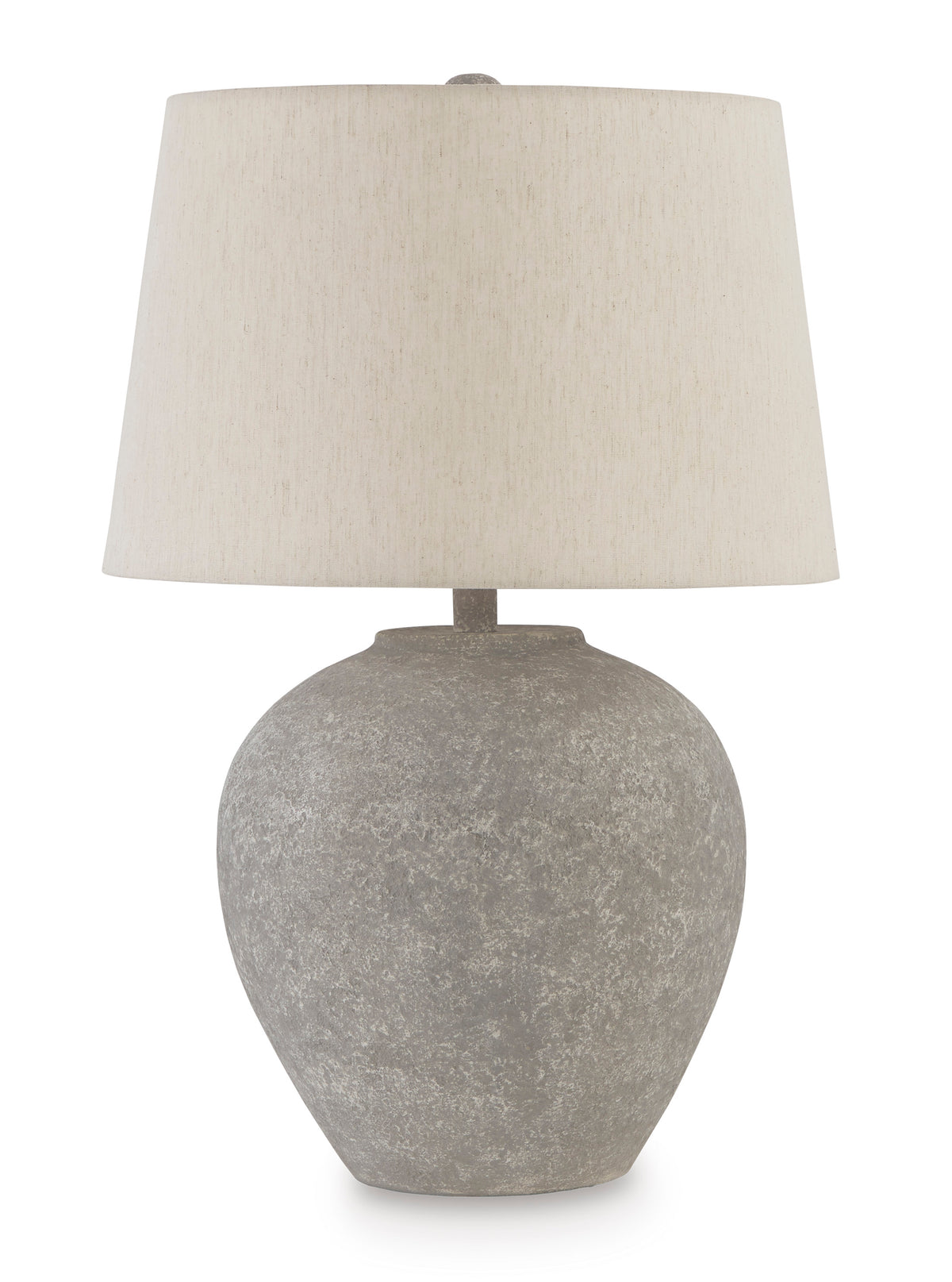 25.75-Inch Distressed Gray Metal Table Lamp, full product view