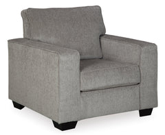 Light Gray track-arm chair, angle view - 25