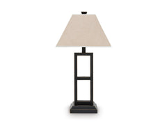 26.5-Inch Black Open-Frame Metal Table Lamps — Set of 2, single lamp front view - 4