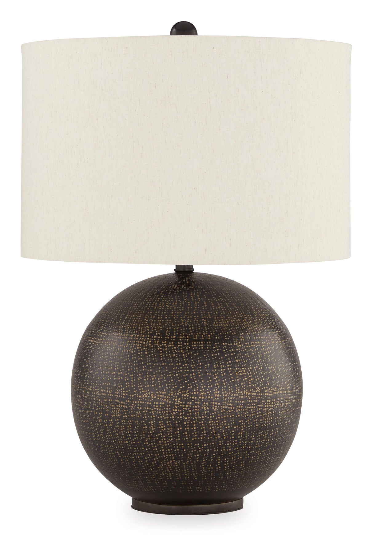 26-Inch Black and Goldtone Metal Table Lamp, product view
