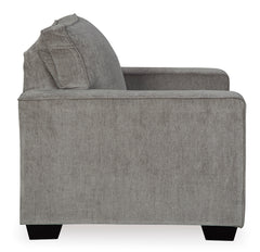 Light Gray track-arm chair, side view - 26