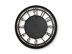 27-Inch Champagne-Finish Wall Clock with Moving Gears, back view - 4