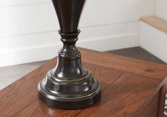 28.5-Inch Bronze-Tone Metal Table Lamps — Set of 2, base detail - 5