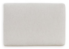 34-Inch Chalk Upholstered Ottoman with Non-Skid Legs, top view - 4