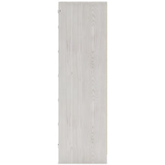 34-Inch Pearl-White Five-Drawer Chest with Chrome-Tone Accents, side view - 4