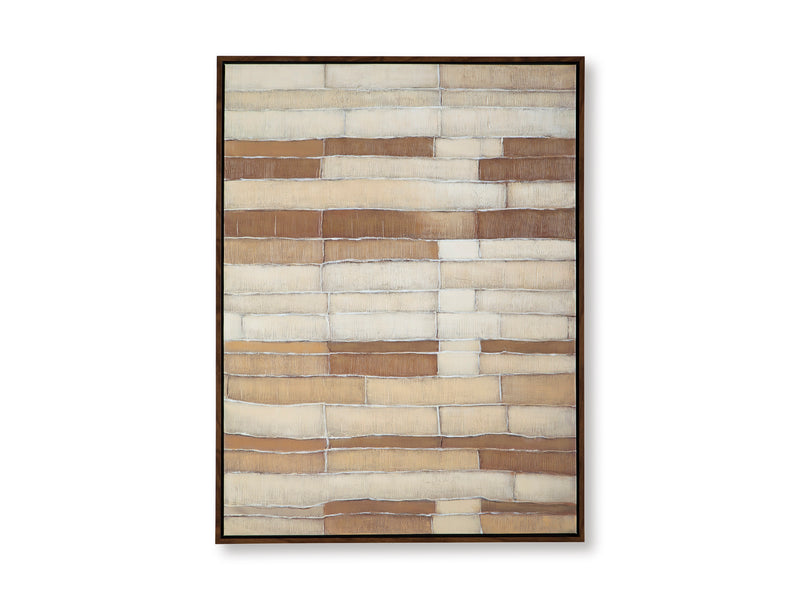 36 × 48 Neutral Abstract Framed Canvas Wall Art