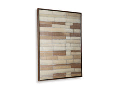 36 × 48 Neutral Abstract Framed Canvas Wall Art, angle view - 3