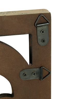 42-Inch Antiqued Gold Scrollwork Wood Wall Decor, hanging bracket detail - 5
