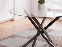 Black / Dining Table Only, design detail; one table included; chairs, stools and benches excluded; additional furniture and accessories excluded - 5