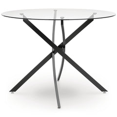 Black / Dining Table Only, front view; one table included; chairs, stools and benches excluded; additional furniture and accessories excluded - 6