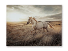 48 × 36 Horse Landscape Glass Wall Art, front view - 1