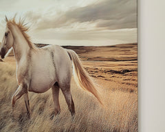 48 × 36 Horse Landscape Glass Wall Art, horse image detail - 4