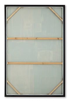 48 × 72 Neutral Abstract Hand-Painted Framed Canvas Wall Art, back view - 4