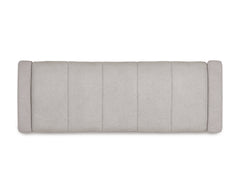 49.5-Inch Gray Channel-Tufted Upholstered Storage Bench, channel-tufted seat from above - 5
