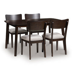 Merlot / 5-Piece Dining Set: Table + 4 Chairs, product view 1; includes 1 table, 4 chairs; decorative accessories and other furniture excluded - 8