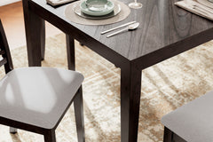 Brown / 6-Piece Dining Set: Table + 4 Chairs + Bench, product view 2; includes 1 table, 4 chairs, 1 bench; decorative accessories and other furniture excluded - 2