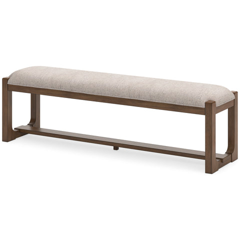 63.5-Inch Upholstered Dining Bench with Foam Cushion
