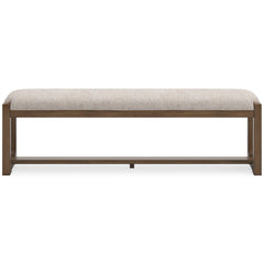Oatmeal/Light Brown / 1 Bench, front view; one bench included; additional furniture and accessories excluded - 5