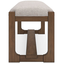 Oatmeal/Light Brown / 1 Bench, side view; one bench included; additional furniture and accessories excluded - 6