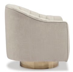 Pearl Velvet Swivel Barrel Accent Chair - Pearl - additional view 4 - 4